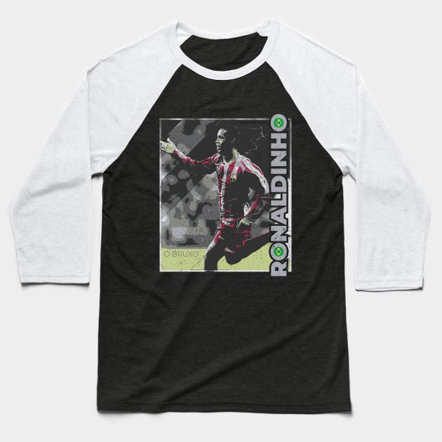 Ronaldinho - Street Art Baseball T-Shirt by MIST3R